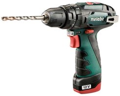 Шуруповерт аккумуляторный ударный Metabo PowerMaxx SB Li-ion 34Нм 12.0В 2х2Ач