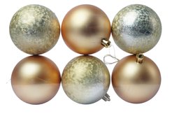 Набор шаров 6шт 8см золото SYQC-0121143