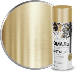Эмаль аэрозольная ЛАКРА Metallic Металлик золото 35 (520мл/200гр)