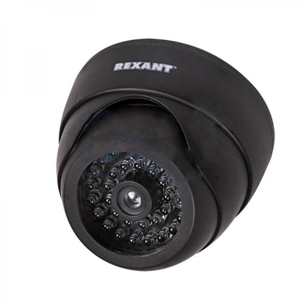 Муляж внутренней камеры видеонаблюдения с вращающимся объективом и мигающим красным светодиодом Rexant 45-0230