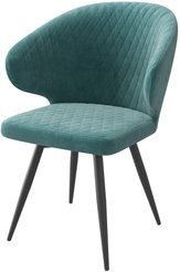 Стул кухонный Mamadoma Rob-R1 b15 47х44х82см велюр/металл, голубой/черный, поворотный