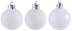 Набор шаров 6шт 4см, белый (глянец: 2шт, матовые: 2шт, глиттер: 2шт), SYQA-0123121-8