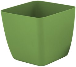 Кашпо пластикове InGreen vienna d19см h18см v5л квадрат оливковый
