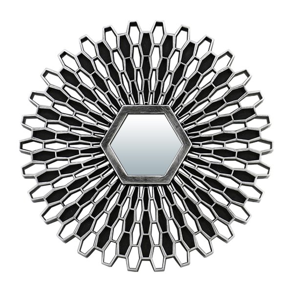 Зеркало декоративное ЛИМОЖ, серебро 25см, размер зеркала 7х6,2см