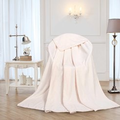 Покрывало трикотажное ворсовое ТМ Павлина, 100% полиэстер 150х200 шампань