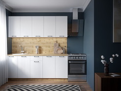 Гарнитур кухонный Sura Хелмер 2м Белый/Белый (со столешницей)