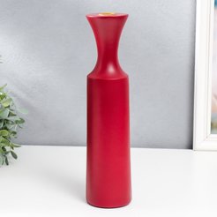 Подсвечник полистоун Рьюкан 30х7,5х7,5см красный