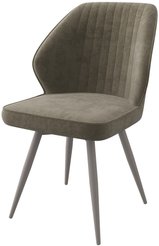 Стул кухонный Mamadoma Michael-R1 b05 46х45х86см велюр/металл, бежевый/капучино, поворотный