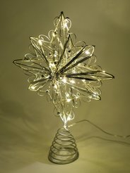 Верхушка елочная Фигурная 20х6х30см 20LED, теплый белый свет, медная проволока, на батарейках, SYTYB-1723031