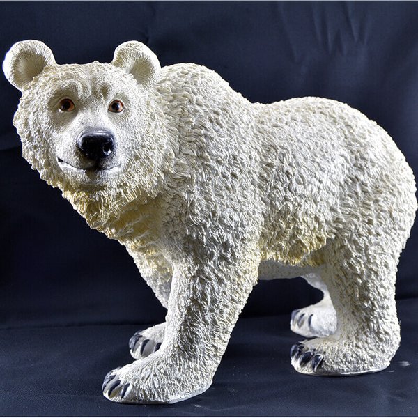 Фигура новогодняя Белый медведь h30см