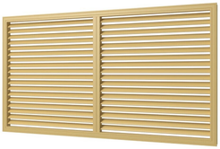 Решетка вентиляционная,профиль ПВХ,600х1200,бежевая