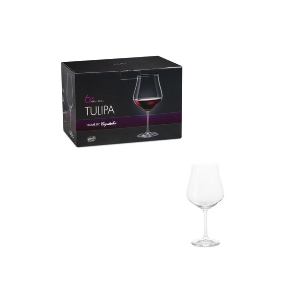Набор бокалов д/вина Crystalex Tulipa 600мл 6шт стекло