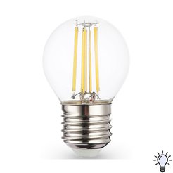 Лампа светодиодная Filament 451524 LED G45 15W E27 Шар 4000K 220-240V