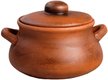 Горшок духовой Красная глина 2л гладкий, красная глина