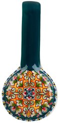 Подставка д/ложки Arabesque 23x10x2см фарфор, зеленый