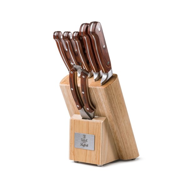 Набор ножей TalleR Саффолк 7 предметов сталь+деревян.подставка