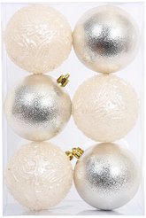 Набор шаров 6шт 8см, шампань, ручная роспись, SYQB-0125119