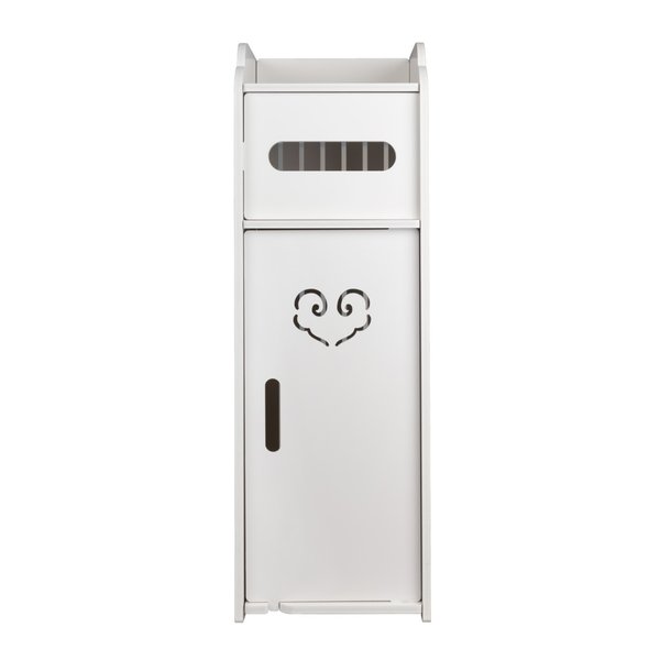 Шкаф напольный с ящиком для туалетной бумаги, ПВХ 8мм, 20х20х60см, белый BA5224