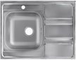 Мойка кухонная накладная Ukinox Иннова 600х800х170мм прямоугольная, чаша слева, нерж.сталь
