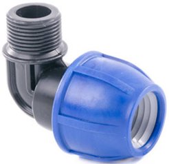 Отвод компрессионный ПНД d32х1" наружная резьба