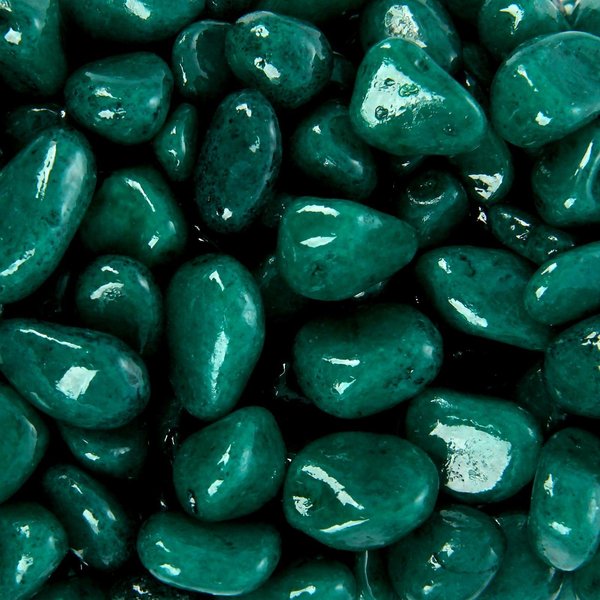 Камни для декора 350г 5-10мм (галька) темно-зеленый