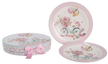 Набор тарелок десертных розовые мечты 20см 2шт фарфор
