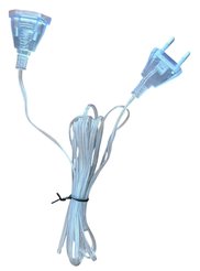 Удлинитель для электрогирлянд 3м, прозрачный кабель TLYCX3M