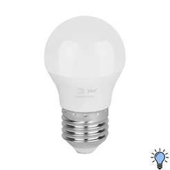 Лампочка светодиодная ЭРА GREEN LINE LED P45-12W-865-E27 GL E27 12 Вт шар холодный свет