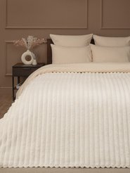 Плед крупный рубчик 150х200см шампань