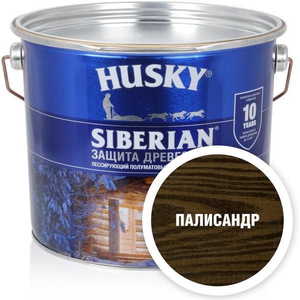 Антисептик-гель Husky Siberian полуматовый палисандр 2,7л