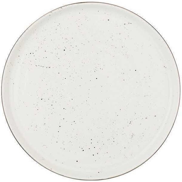 Тарелка обеденная Bronco Platinum 25,5см белый, фарфор