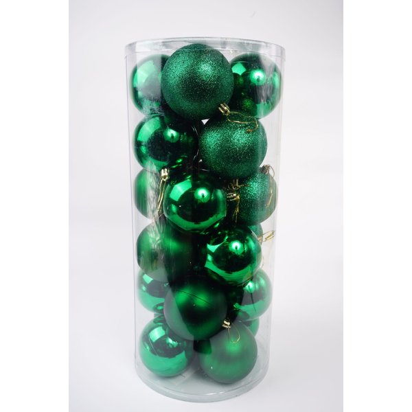 Набор шаров 24шт 8см зелёный SYQA-012104-GR