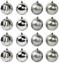 Набор шаров 16шт 8см серый SYQE-0121266