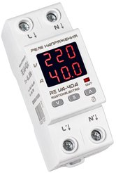 Реле напряжения с контролем тока ROSTOKELECTRO 2Р 40A 1-фазное