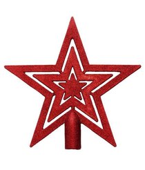 Верхушка на елку Звезда красная 20х19х2см 90618