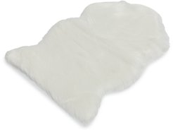 Коврик из искусственной овчины белый 45х60см