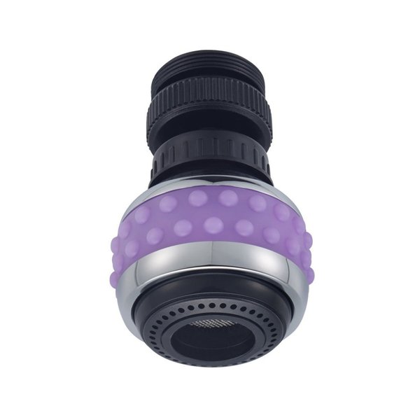 Насадка-лейка Bubble-Stream для кухонного смесителя,M22X1/M24X1,пластиковое кольцо фиолетовое,хром,упаковка бл