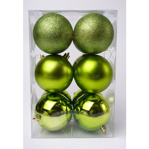 Набор шаров 12шт 8см яблочно-зелёный SYQD-0121206