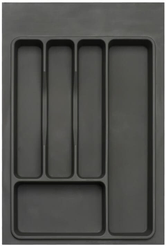 Лоток д/столовых приборов в базу 400мм пластик, серый