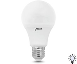 Лампа светодиодная Gauss A60 10W Е27 груша 4100К свет нейтральный белый