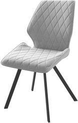 Стул кухонный Mamadoma Rafael М-R b20 45х45х91см велюр/металл, белый/черный, поворотный