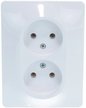 Розетка двойная встраиваемая Schneider Electric Glossa без заземления цвет белый