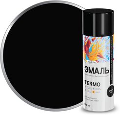 Эмаль аэрозольная термостойкая ЛАКРА Termo +300 С Черный 1200 (520мл/200гр)