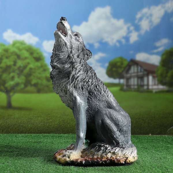 Фигура садовая Волк воющий 19х30х52см
