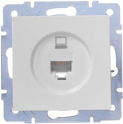 Розетка компьютерная RJ45 LEZARD VESNA белая