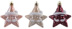 Набор украшений Звезды 3шт 9х7см, винный+шампанское, SYQB2-0123033