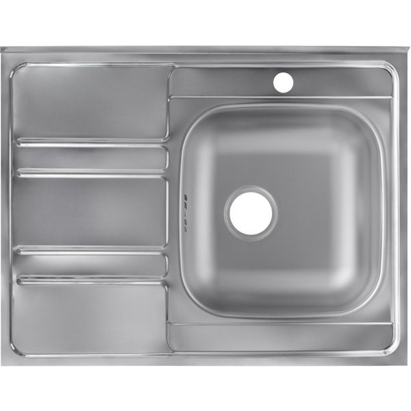 Мойка кухонная накладная Ukinox Иннова 600х800х170мм прямоугольная, чаша справа, нерж.сталь