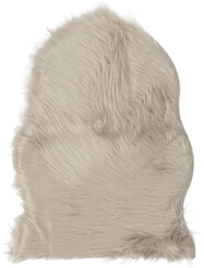 Коврик из искусственной овчины серый 45х60см фигурный