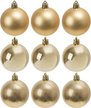 Набор шаров 9шт 6см золото, глянец/матовый/блестки, SYQA-0124259 Набор шаров 9шт 6см золото, глянец/матовый/блестки, SYQA-0124259
