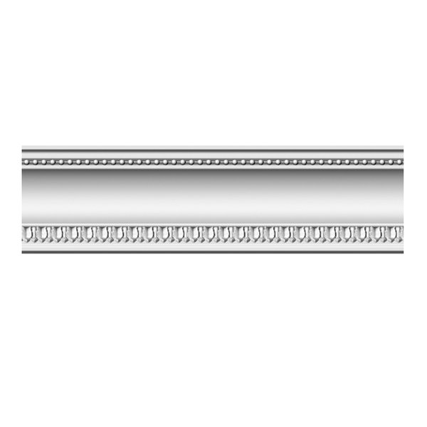 Плинтус потолочный 70х56х2000мм ТМ Glanzepol GP-42 полистирол белый орнамент